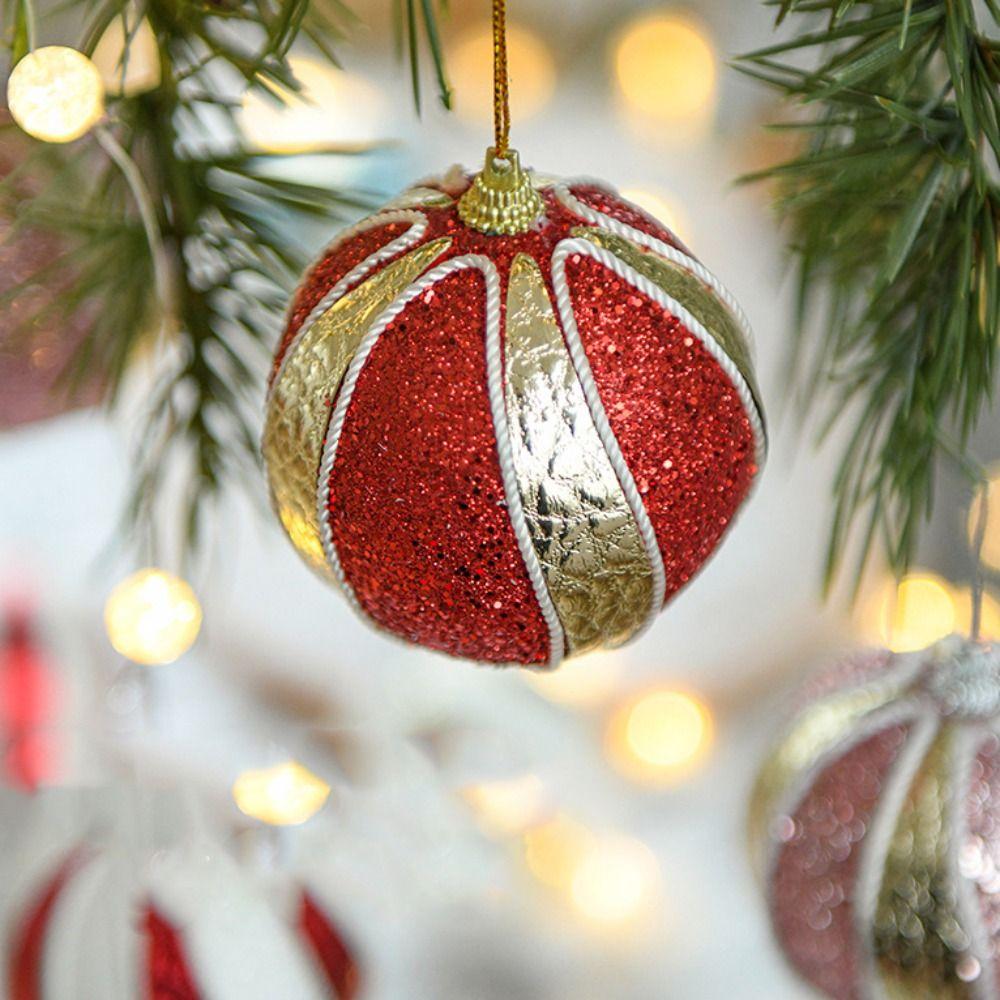 3pcs Delicate Christmas Ball Set Creative Hanging Ornament Crafts Christmas Tree Pendant Holiday