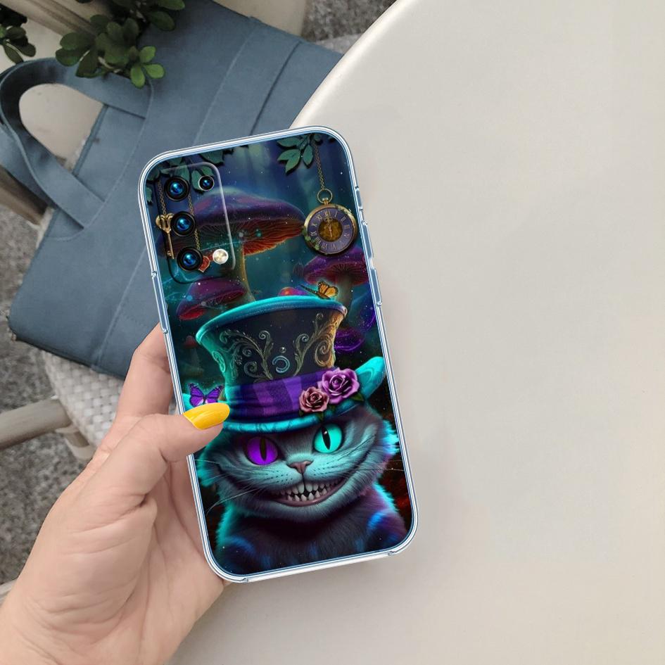 CJ3 Alice in Wonderland Cat Princess Case for LG K22 K30 K40 K41 K42 K50 K50S K51 K51S K52 K61 K62 K71 K92 Q60 Q61 V40 V50 V60