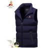 Men's Autumn/Winter Stand Collar Down Vest – Sleeveless, Thick, and Warm