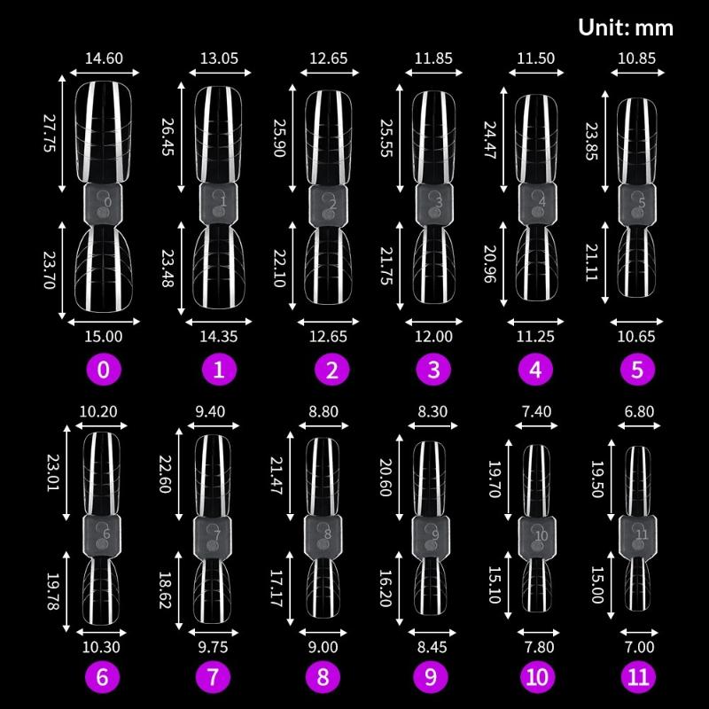150Pcs French Dual Forms 2In1 Nail Molds With Scale Double-Ended Full Cover Nail Extension Building Gel Mold Nail Forms Nail Art