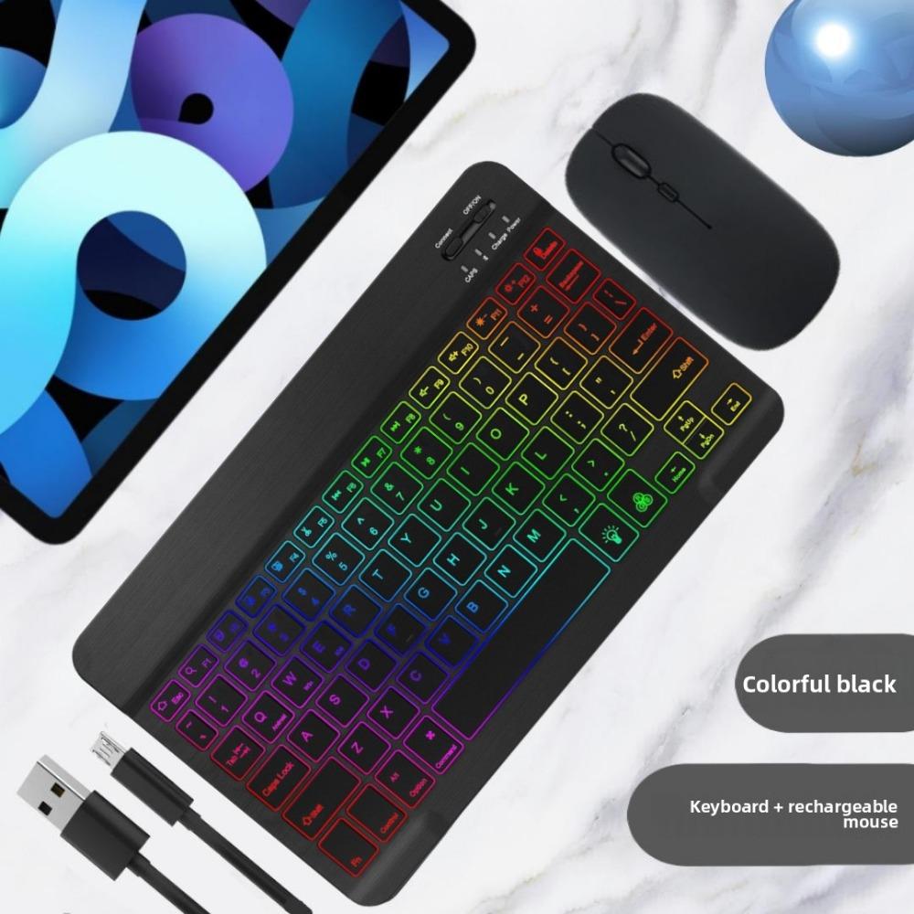 Bluetooth Keyboard Set with Mouse Backlit Keyboard for Phone Tablet
