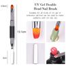 1PC Dual Ended Nail Art Acrylic UV Gel Extension Builder Flower Painting Pen Brush UV Gel Remover Spatula Stick Manicure Tool