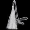 Colorful Crystal Long Tassel Necklace for Women - High-End Chain Jewelry
