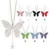 Crystal Car Rear View Mirror Charms Car Bling Rearview Mirror Accessories Crystal Butterfly Car Key Charm Cute Car Accessories