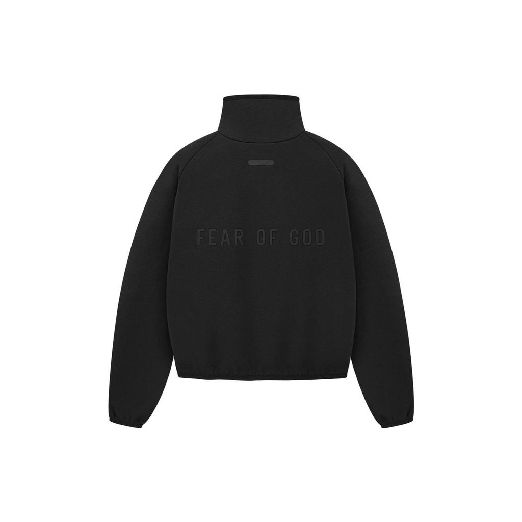 Fear of God X Adidas Athletics Collection FW23 Solid Color Knit Zip-Up Collar Jacket Women Jacket Black IY0935