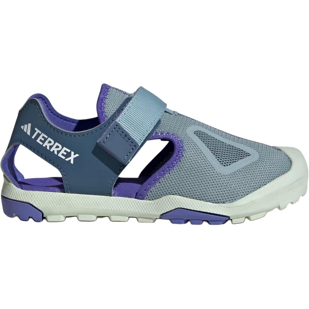 Adidas Terrex Captain Toey 2.0 Comfortable Versatile Anti-Kick Shock-Absorbing Low-Top Sandals Kids Sandals Gray Blue JI1362