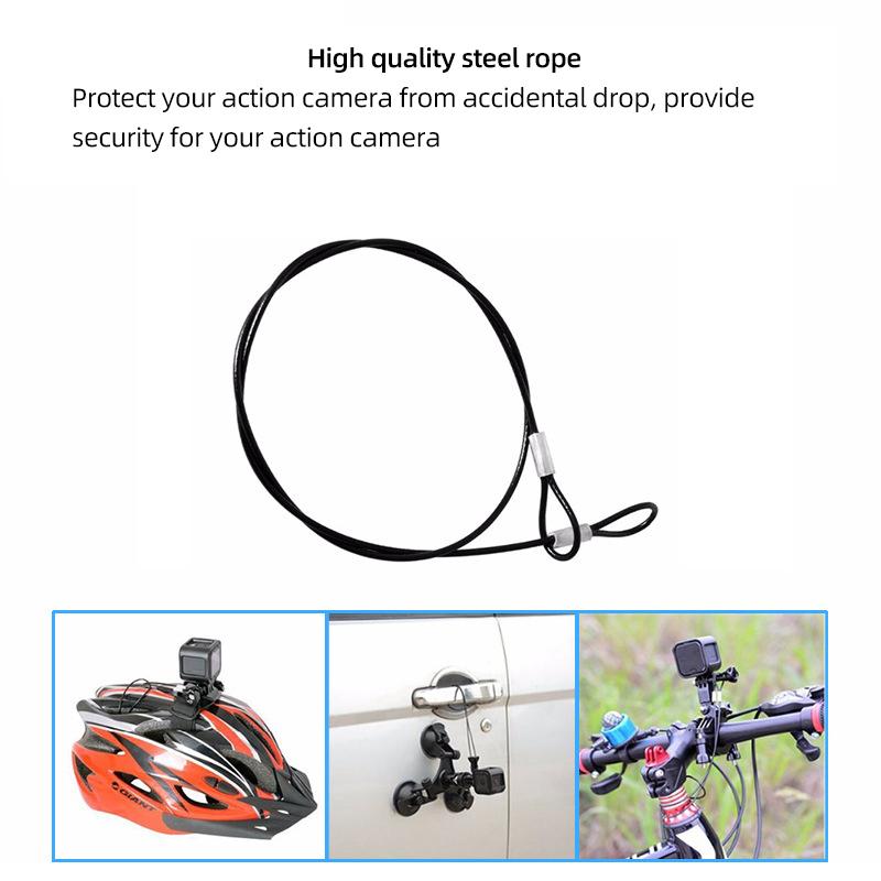 Verlustsicherheits-Stahlseil-Lanyard für GoPro Hero 13 12 11 10 9 8 Insta360 X4 X2 X3 DJI Osmo Action 5 4 3 Kamerazubehör