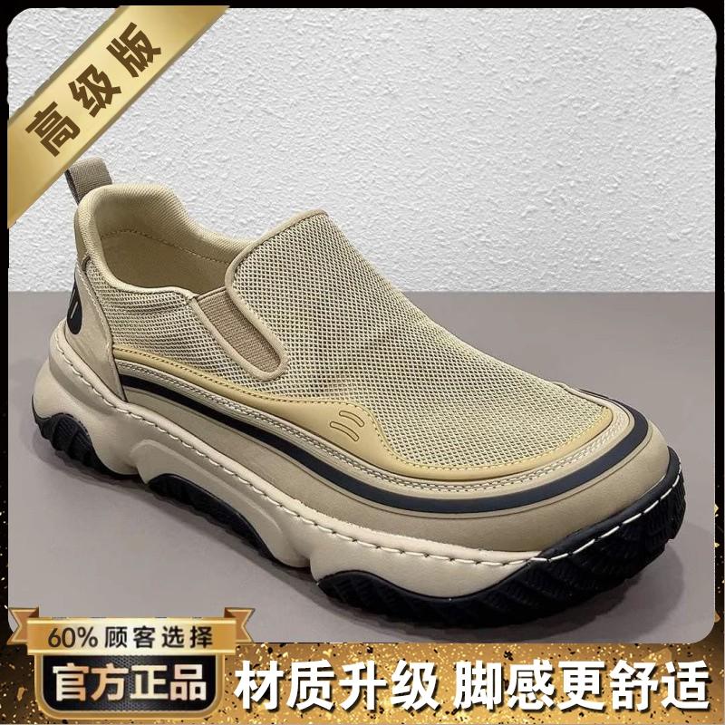 Scarpe Tela Autunnali Traspiranti Seta Ghiacciata Suola Morbida Pigre Leggere Sottili Casual Sportive Tendenza