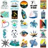 50pcs Fishing Stickers Saltwater Lure Sailing Boat Decals Waterproof Vinyl For Tackle Box Cooler Luggage Angler Gift