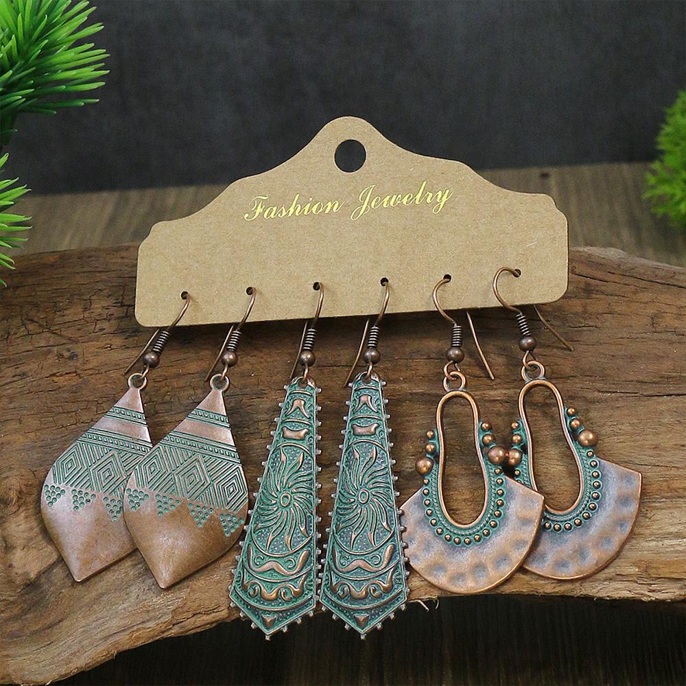 

Винтажные бронзовые серьги геометрической круглой формы с бусинами, в виде подсолнуха и листа, аксессуары для женщин, кисточки, подвески, комплекты, оптом