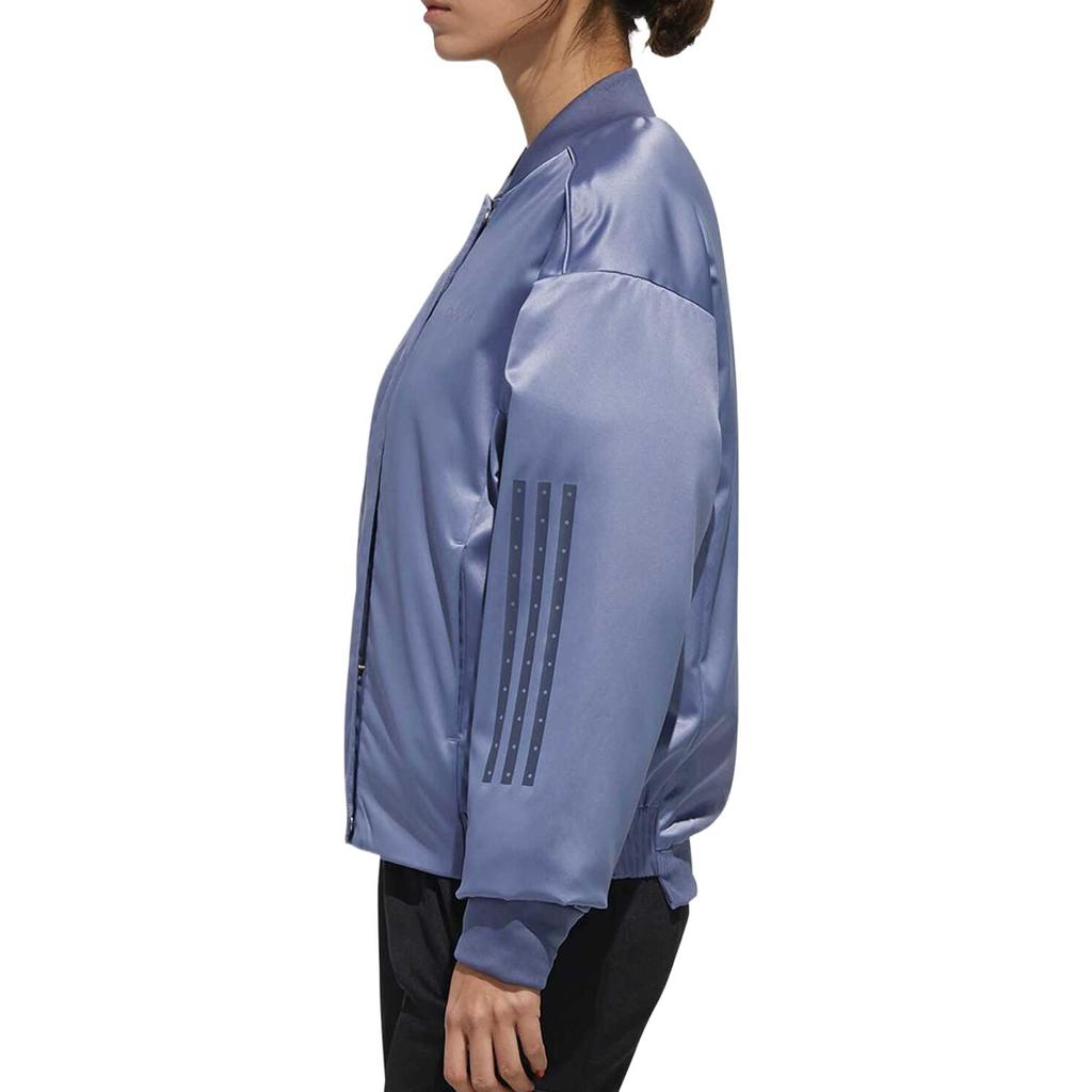 Adidas Ut P Bmr Jacket Letter Print Pattern Sports Casual Comfortable Warm Cotton Coat Women Jacket Blue DW7984
