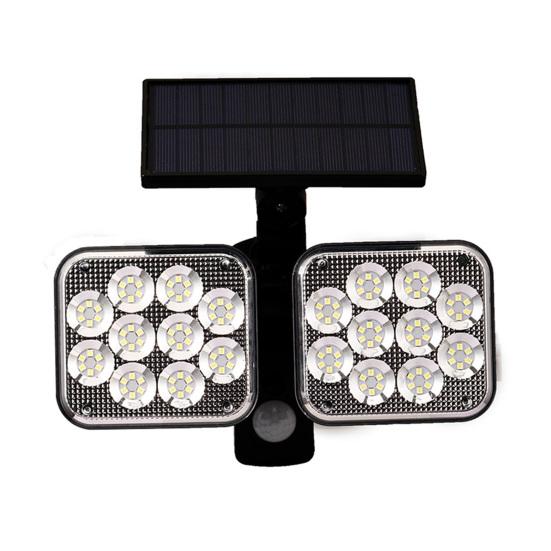 2108 Solar Power Waterproof ABS Dual Sensor Light Head Solar Wall Light