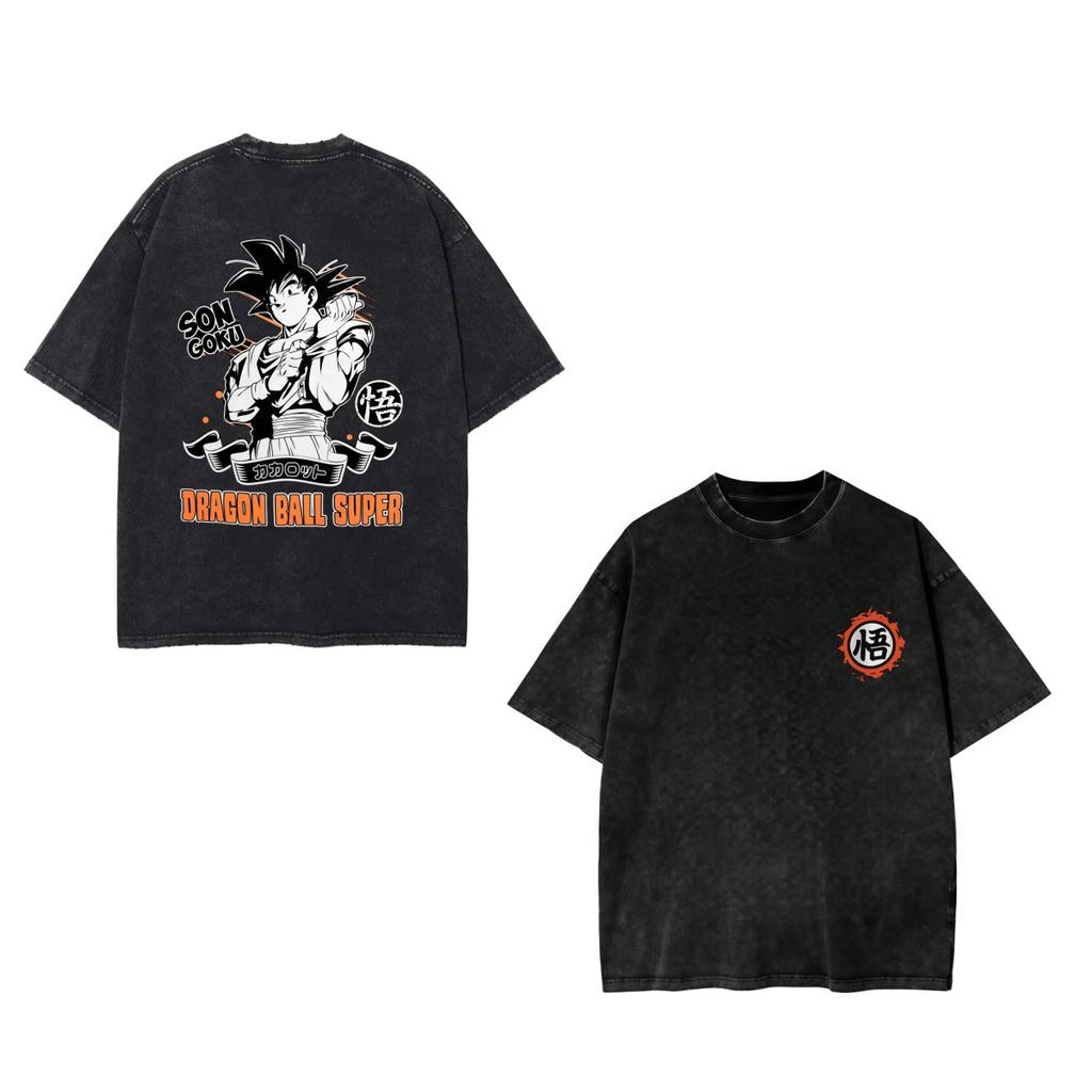 2026 Dragon Ball Goku Vintage Washed T-shirts Bundle Styles Super Saiyan Graphic Tees Unisex Anime Streetwear Short-sleeved top