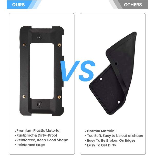 JOYTUTUS Rear License Plate Frame Holder Compatible With BMW 2005- 1 2 3 4 5 6 X Series 2002- Mini Cooper 51187160607&511882380615&5118823806,