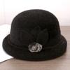 Elderly Hat Women's Autumn and Winter Woolen Top Hat Thickened Warm Grandma Hat Middle-aged Mother Basin Hat