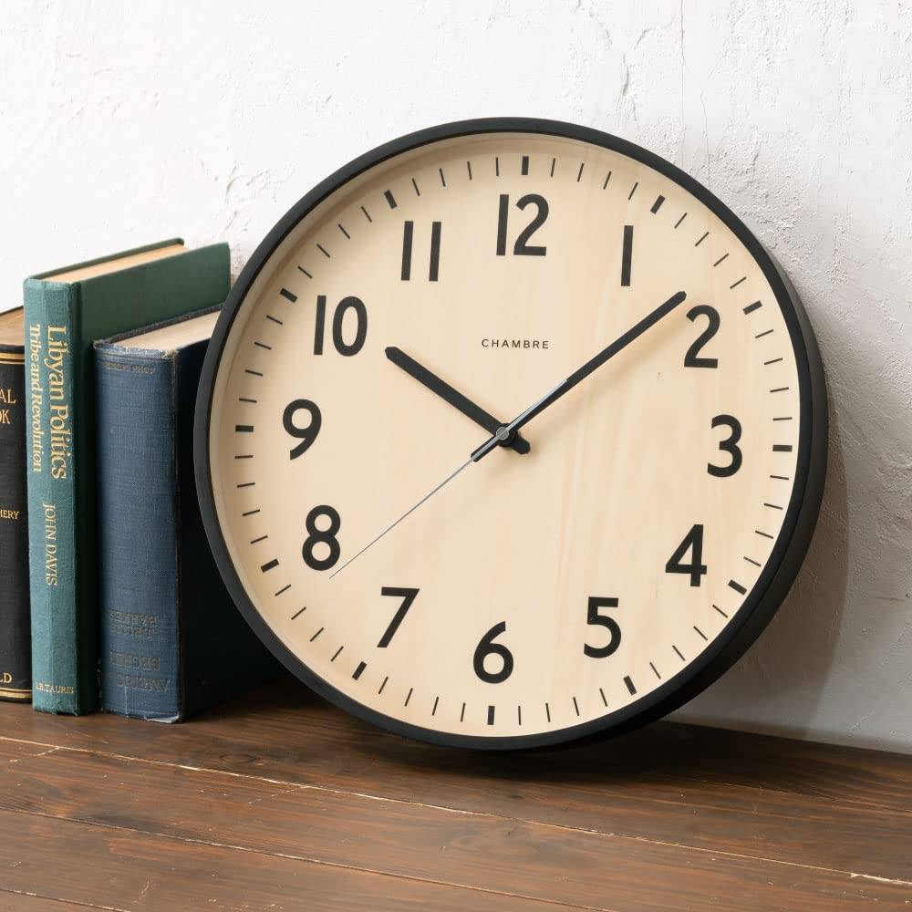 CHAMBRE SHAPELY CLOCK BLACK Clock CH-064BK Radio-controlled