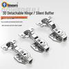 3D Adjustable Stainless Steel Hydraulic Cabinet Door Hinge for Furniture and Wardrobes