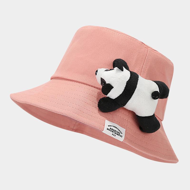 Cartoon cute panda bucket hat ins designer niche basin hat Korean version of college style couple hat