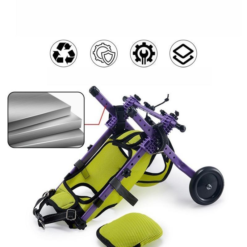 Adjustable 2‑Wheel Dog Wheelchair Hind Leg Walking Assistance Cart for Injured Disabled Dog Pet Rehabilitation Outdoor Mobility Supplies