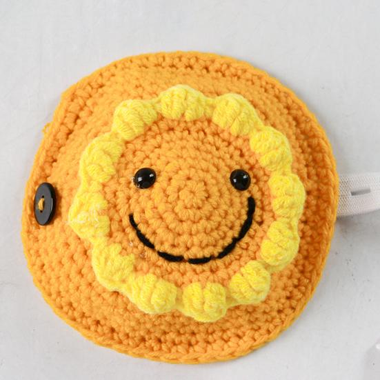 Sunflower Sweater for Turtle Knitted Warm Outfit with Adjustable Strap Winter
