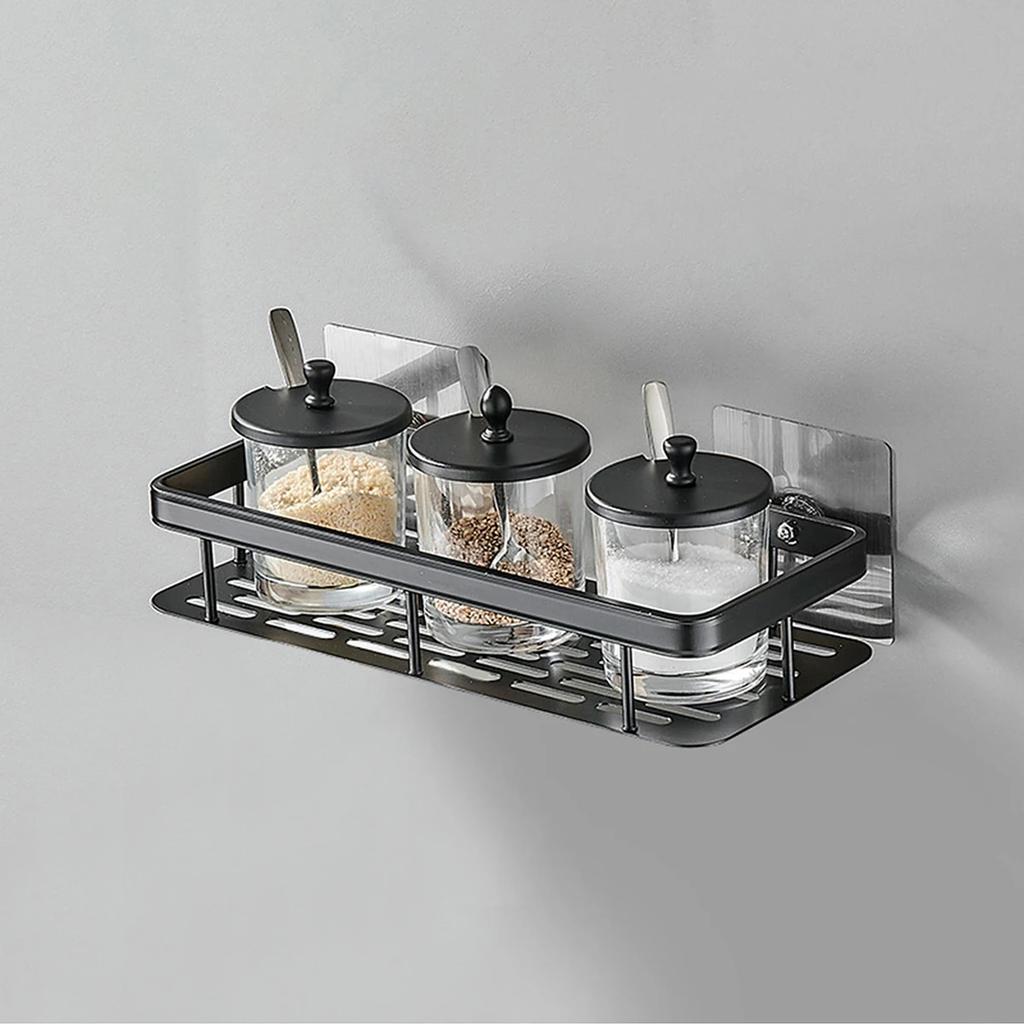 1pc - Wall mounted storage rack suitable for bathrooms and kitchens a space saving bathroom shelf that does not require drilling