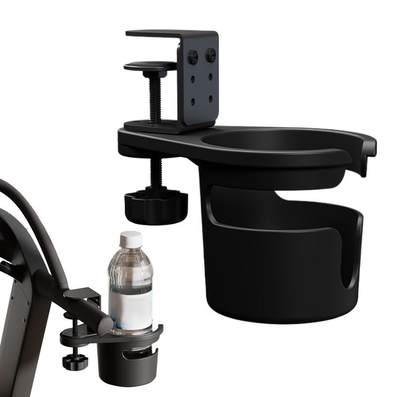Desk Cup Holder Universal Adjustable Upgraded Arm Clamp Stand for Coffee Mugs Table Edge Clamp Cup Holder Anti-Fall Desk