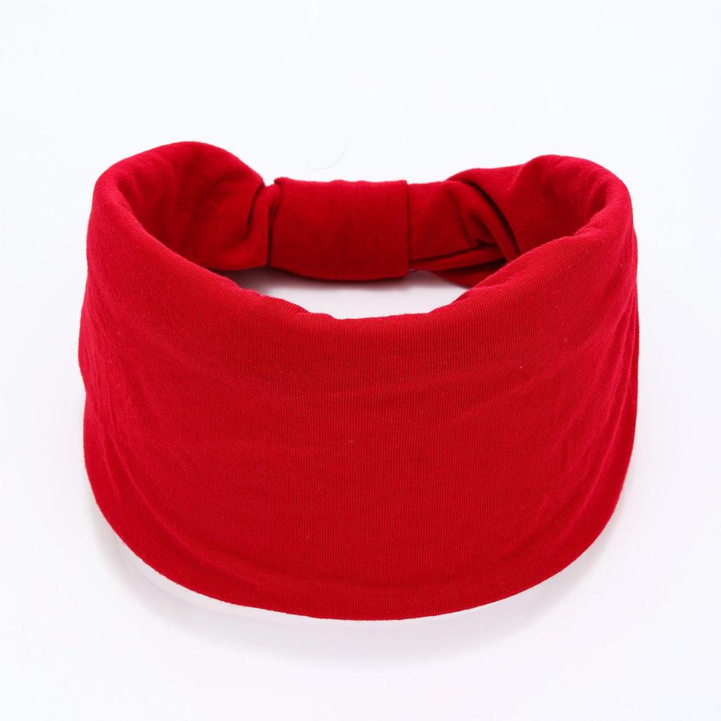 Bohemian Solid Color Stretchy Sports Headband - Sweat-Absorbing Yoga Hair Band Scarf Accessory
