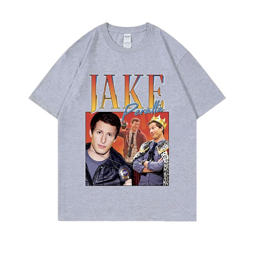 Jake Peralta Graphic Tshirt Unisex Women Fashion Vintage Streetwear Summer Women Comfortable Pure Cotton Oversized Short Sleeve