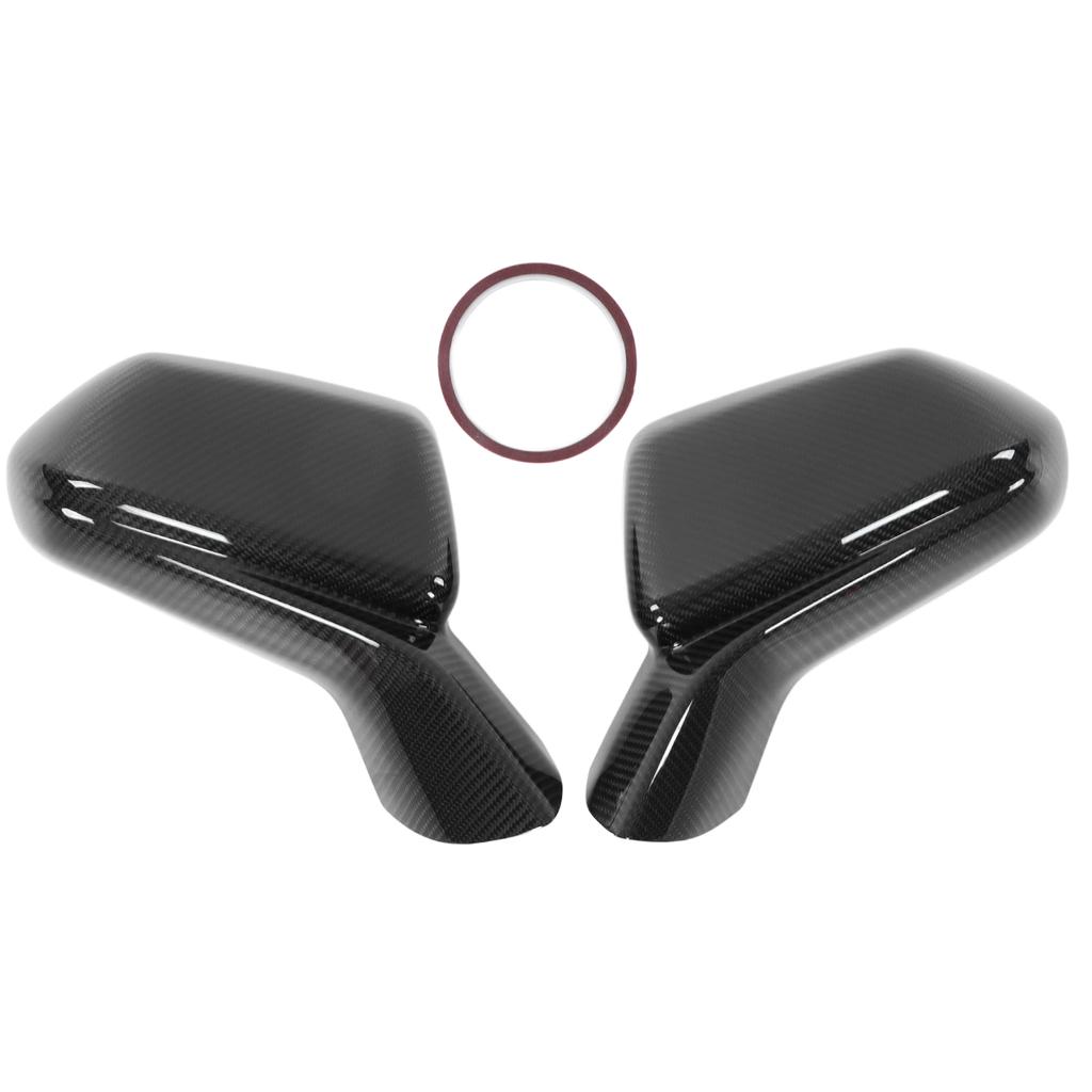 2Pcs Set Carbon Fiber Rearview Side Mirror Cover Replacement for Chevy Camaro 2015‑2021