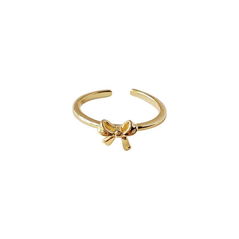 Adjustable Gold Bow Ring for Women: Blogger-Recommended Chic Open Design