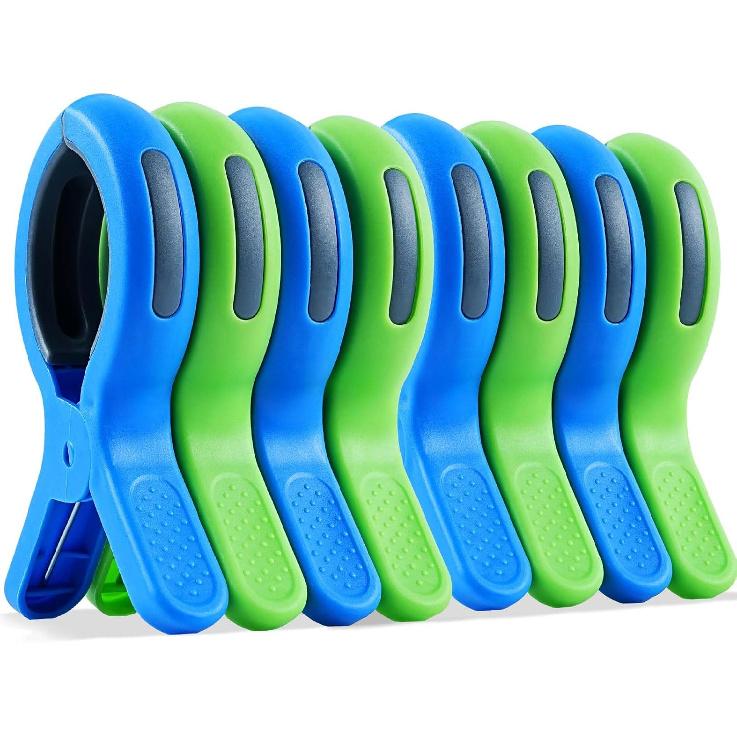Large Beach Towel Clips for Beach Chair, Heavy-Duty Plastic Clothes P, Towel Clips for Beach Chairs Cruise-Keep Your Towel from Blowing Away,