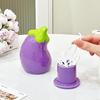 Cute Eggplant Toothpick Holder Ceramic Floss Box Desktop Decoration