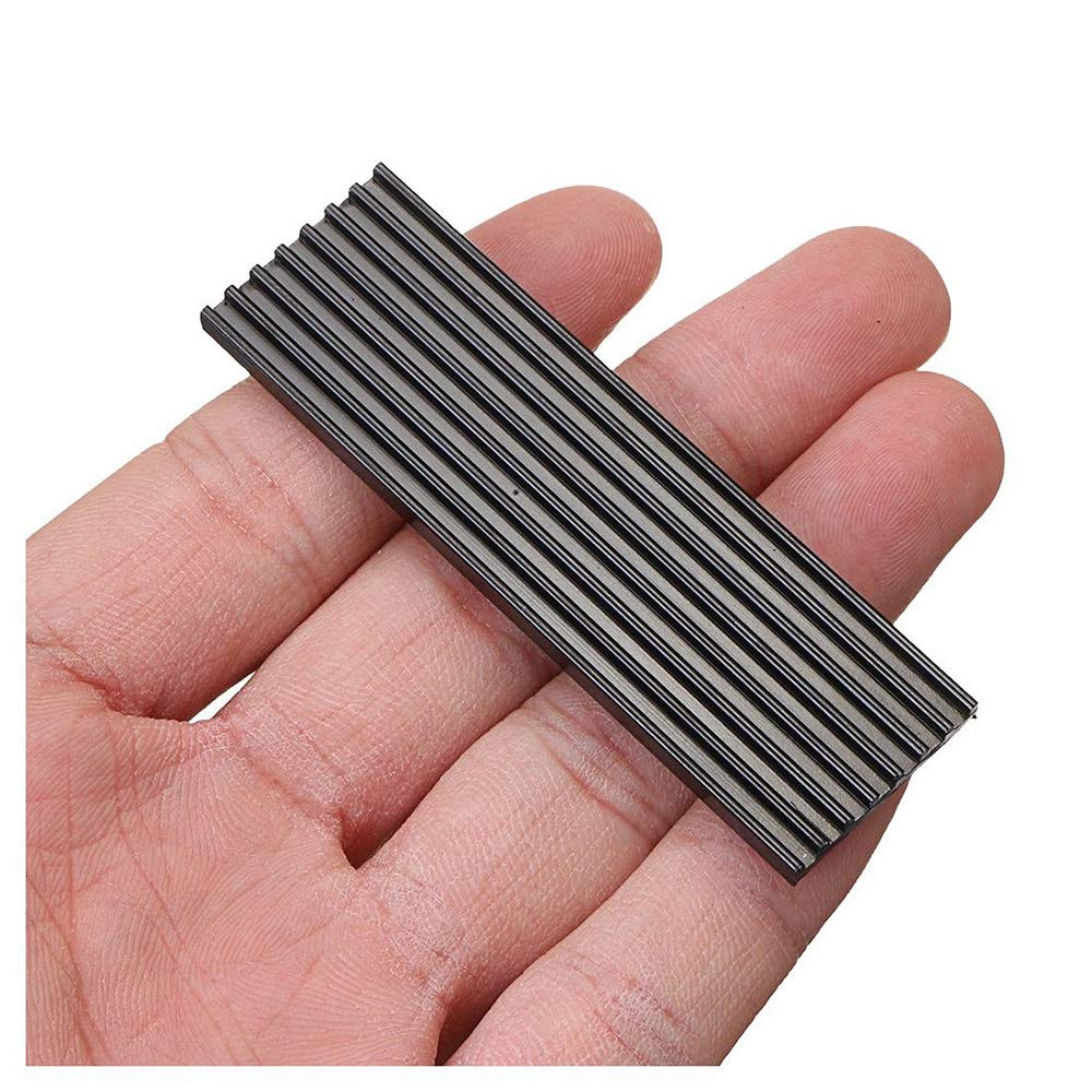 CTRICALVER SSD Cooling 70mm x 22mm x 2280 Black M.2 Heatsink, Anti-Thermal Fins, 4-Pack, 3mm, Aluminum, M.2 Compatible,