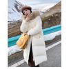 Large Fur Collar Down Jacket for Women Mid-length Winter Thickened Knee-length Cotton Coat and Jacket
