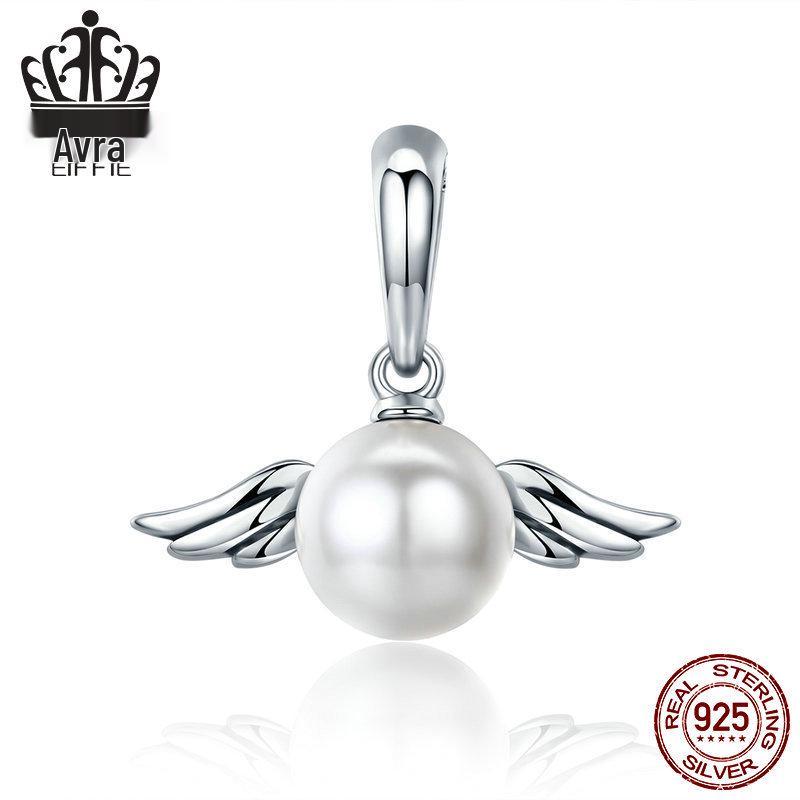 

Avle Набор для изготовления браслетов из бусин своими руками: Подвеска «Крыло ангела» из стерлингового серебра 925 пробы с бусинами из ракушек - Маленький шарм SCC381