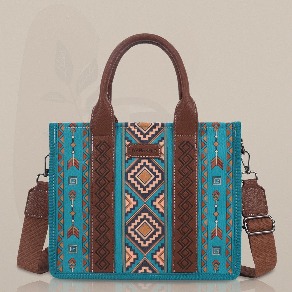 Vintage Ladies Large Capacity Tote Bags Purses Bohemian Casual Canvas Shoulder Bags Fashion Vacation Travel Handbags for Women