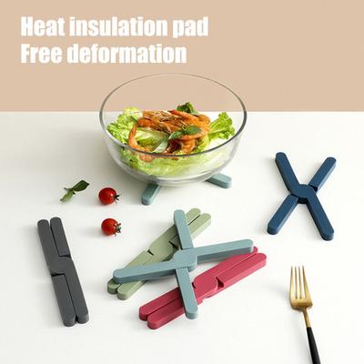 Faltbare Silikon-Tischmatte Rutschfester Topf-Pfannen-Halter Untersetzer Hochtemperaturbeständige Platzmatte Küchenarbeitsplatten-Schutz