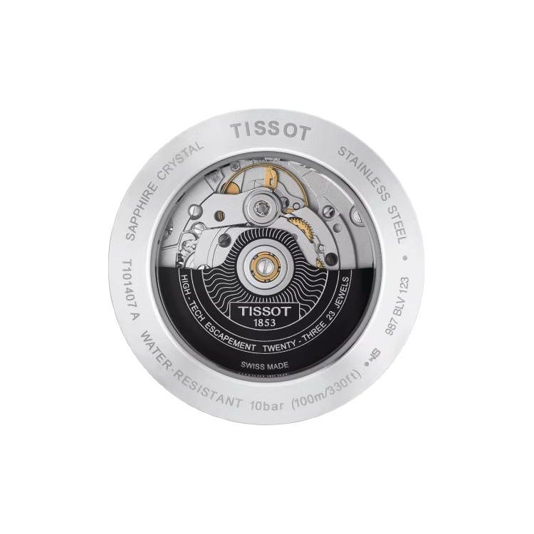 Tissot Pr100 Serie Mechanisches Uhrwerk 100m Wasserdicht Uhr 39mm Weißes Zifferblatt Edelstahlarmband Herrenuhren Silber T101.407.11.031.00
