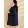 Women's Mid-Length Double-Faced Wool Blend Coat