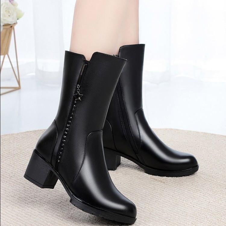 Botas de invierno para mujer Botas largas Mujer Tacón alto Moda Lana Botas  de nieve Mujer comprar a buen precio — entrega gratuita, reseñas reales con  fotos — Joom