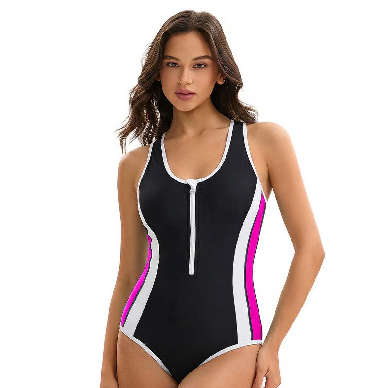 Sports Sleeveless Triangle Swimsuit Conservative Women's Sexy Backless Swimsuit