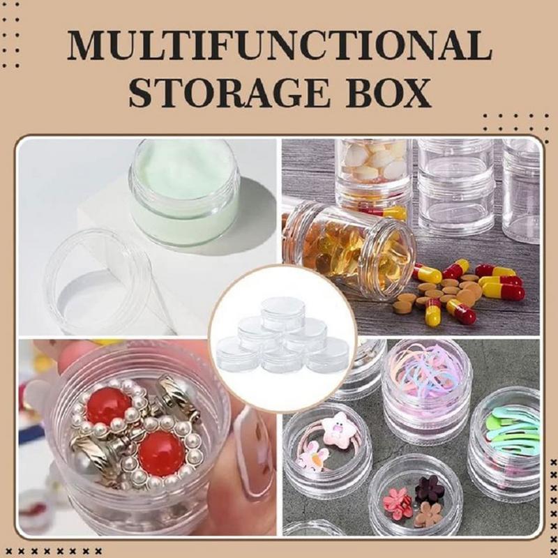 Travel Cosmetic Jar Empty Stackable Jars Loose Power Pot Eye Shadow Powder Small Portable Bottles