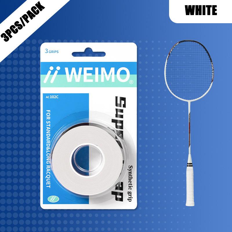 3 Pcs/Pack Badminton Hand Rubber Wrap Around Handle With Anti-Slip Sweatband Grip Handle Leather Badminton Hand Rubber