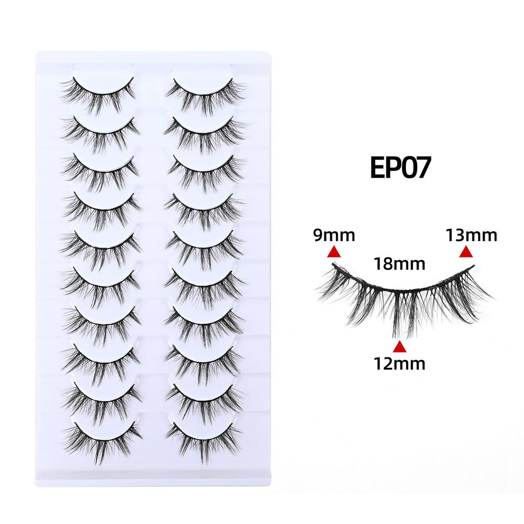 Whole One-piece False Eyelashes Hard Stems Natural Thick COS Thai Makeup Little Devil Daily 2026