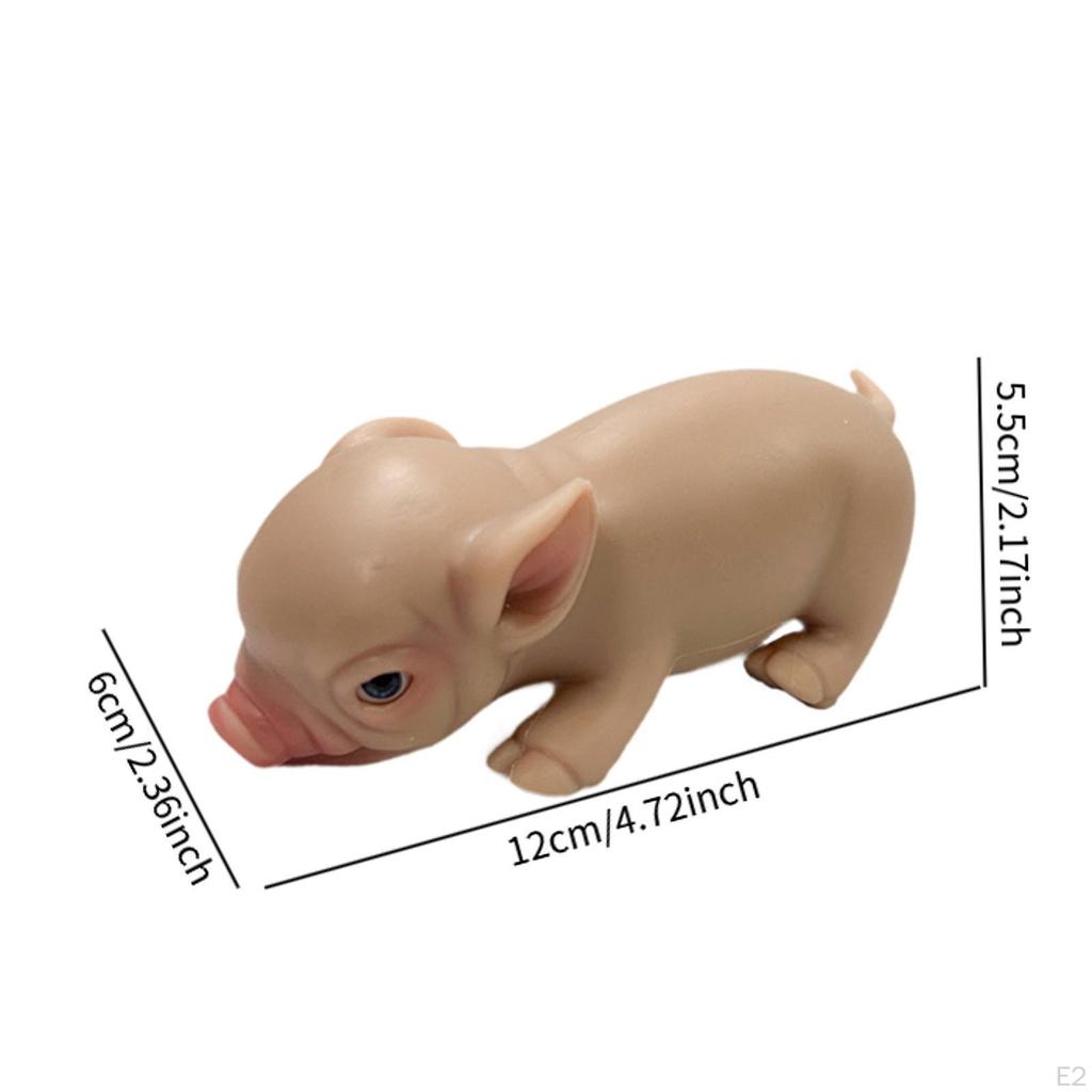 Silicone Pig Doll Toy Pet Model Animals Simulation for Desktop Office Home