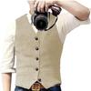 Chaleco de Hombre Espiga Estilo Británico Casual de Negocios Ligero