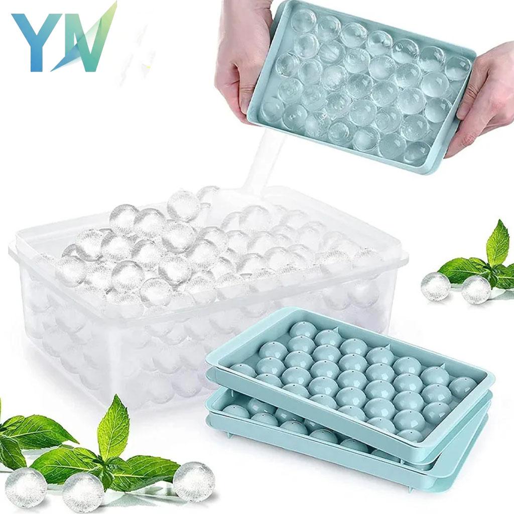 1-5PCS Ice Cube Tray with Lid Plastic Ice Ball Maker for Freezer BPA Free Round Ice Mold Reusable Easy Release Kitchen Gadget