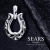 [Sears] Pendant Top Necklace Pendant Top Men's Women's Unisex Arabesque Horseshoe Sterling Silver 925 sp01-0027
