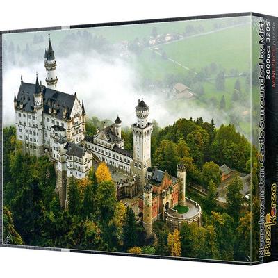 Puzzle Korea Neuschwanstein Castle Surrounded by Fog Jigsaw Puzzle 3205, 2000 Pieces, Mixed Colors Jigsaw Puzzle, Childrens Games, Educational Toys