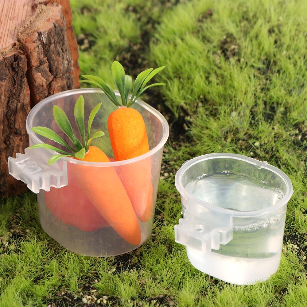 Transparent Bird Feeding Cup Plastic Hanging Parrot Water Feeder Bird Drinker Parrot Water Bowls For Pet Bird Parrots